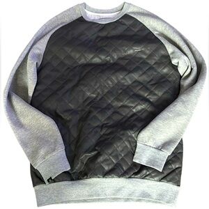 KITE Gray Quilted panel Men's Sweater Sz L